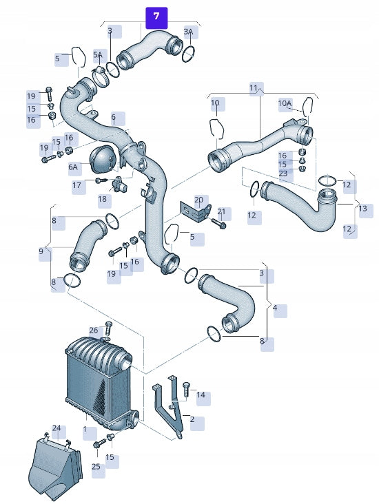 RURA PRZEWÓD TURBO INTERCOOLERA VW GOLF IV BORA 1.9 TDI ADT AXR 1J0145838T
