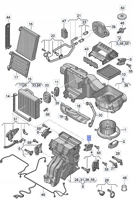 VOLKSWAGEN OE 2Q0907511G SILNICZEK NAGRZEWNICY CIĘGNA NOWY ORYGINALNY ASO