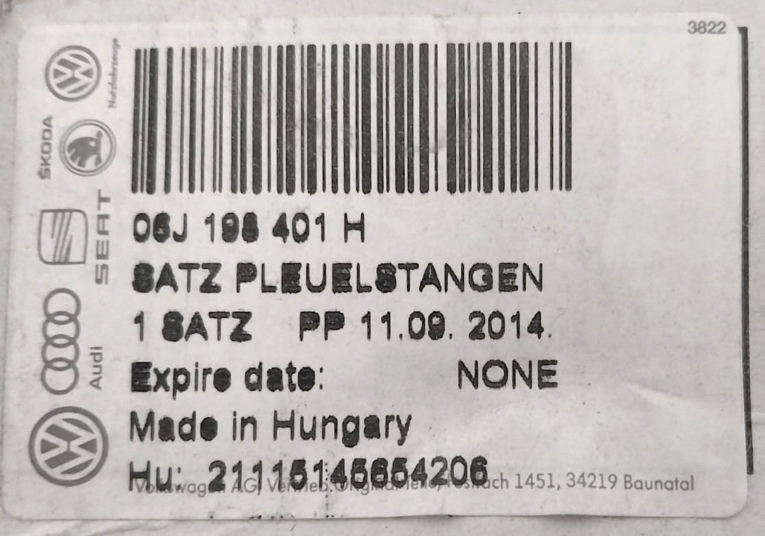 KORBOWÓD AUDI 1.8TFSI OCTAVIA 3 1.8TSI 06J198401H