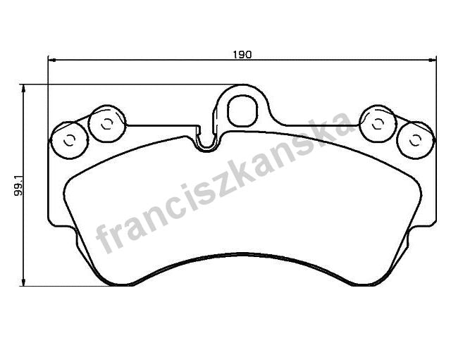 KLOCKI HAMULCOWE PORSCHE VW 7L0698151H VAG BREMBO