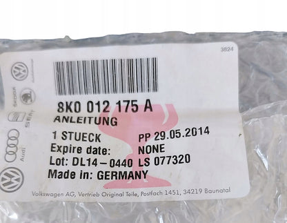8K0012175A A4 A5 Q5 AUDI INSTRUKCJA ZABUDOWY DEZAKTYWACJI PODUSZKI AIRBAG