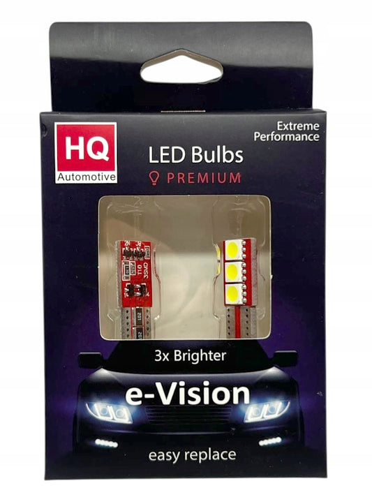 ŻARÓWKI LED W5W T10 3LED CANBUS 6000K 12V ZESTAW - 2 SZTUKI LEDOWE LEDY