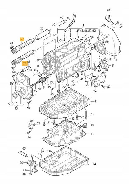 2 WAŁKI WYRÓWNOWAŻAJĄCE VW SKODA AUDI 1.8TSi TFSi