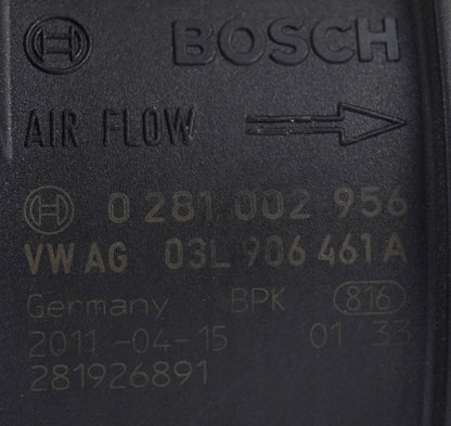 PRZEPŁYWOMIERZ 03L906461A 2.0 TDI VW AUDI VAG OE ORYGINAŁ BOSCH 0281002956