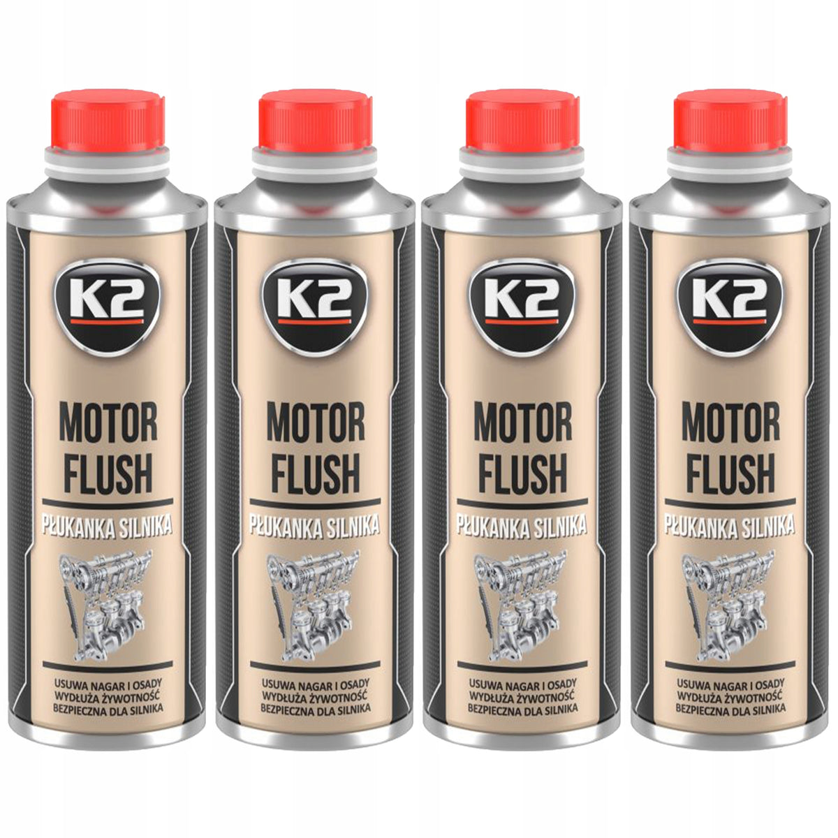 4x K2 MOTOR FLUSH PŁUKANKA SILNIKA 250 ML