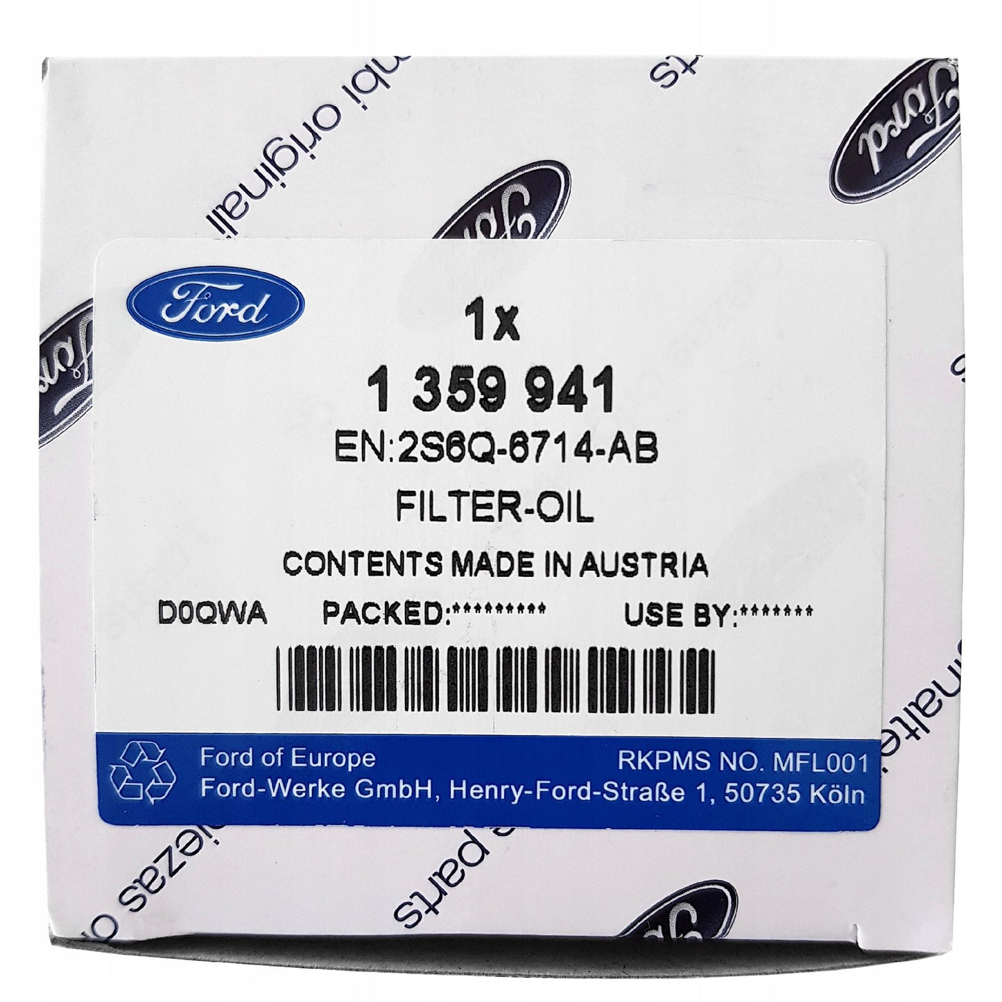 1359941 FILTR OLEJU ORYGINAŁ OE FORD ORYGINAŁ ASO