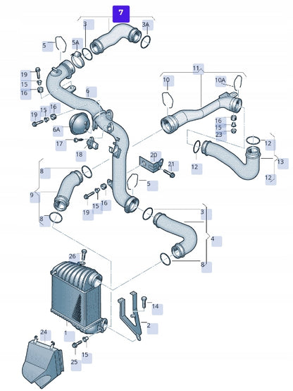 RURA PRZEWÓD TURBO INTERCOOLERA VW GOLF IV BORA 1.9 TDI ADT AXR 1J0145838T