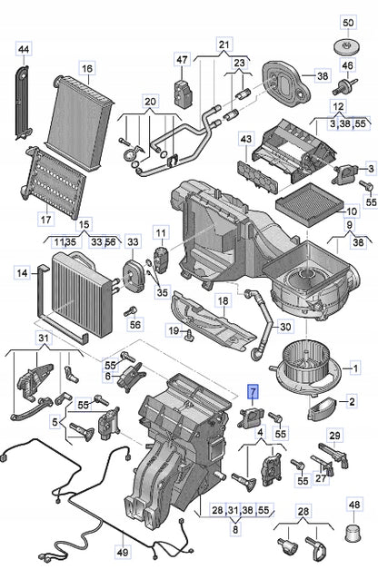 VOLKSWAGEN OE 2Q0907511G SILNICZEK NAGRZEWNICY CIĘGNA NOWY ORYGINALNY ASO