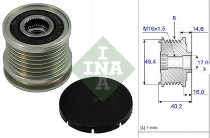 INA SPRZĘGŁO ALTERNATORA VW SHARAN T4 2.0 2.4D