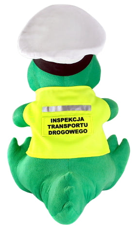 MASKOTKA KROKODYL INSPEKCJA ITD TRANSPORTU DROGOWEGO NA URODZINY PREZENT