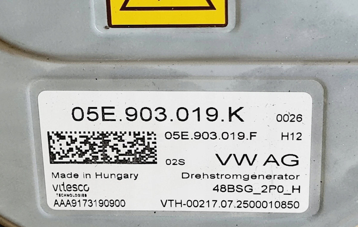 ORYGINALNY ALTERNATOR ROZRUSZNIK 05E903019K VW GOLF VIII 8 MK8 OE VAG NOWY