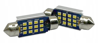 ŻARÓWKI LED C5W 36mm 12LED CANBUS 6000K 12-24V ZESTAW - 2 SZTUKI