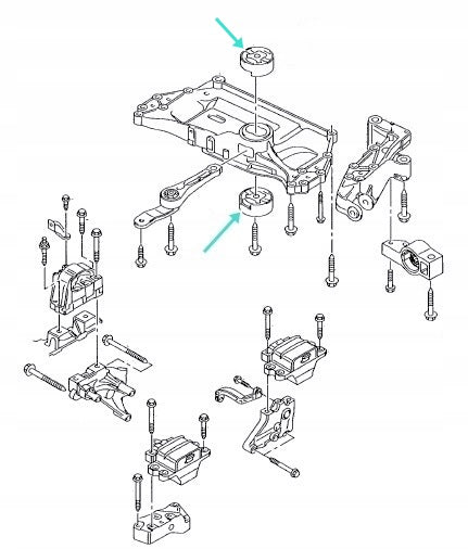 2 x PODUSZKA SILNIKA TYŁ VW GOLF V VI 5 6 PLUS +