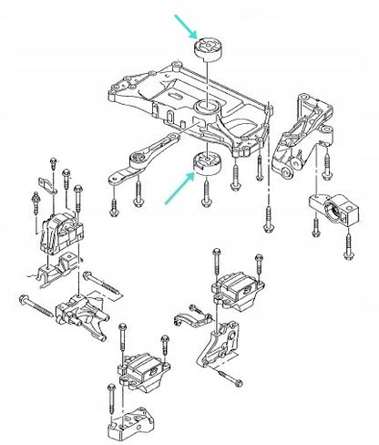 2 x PODUSZKA SILNIKA TYŁ VW GOLF V VI 5 6 PLUS +