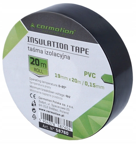 Taśma izolacyjna PVC 0,15mm x 19mm x20m czarna AMS