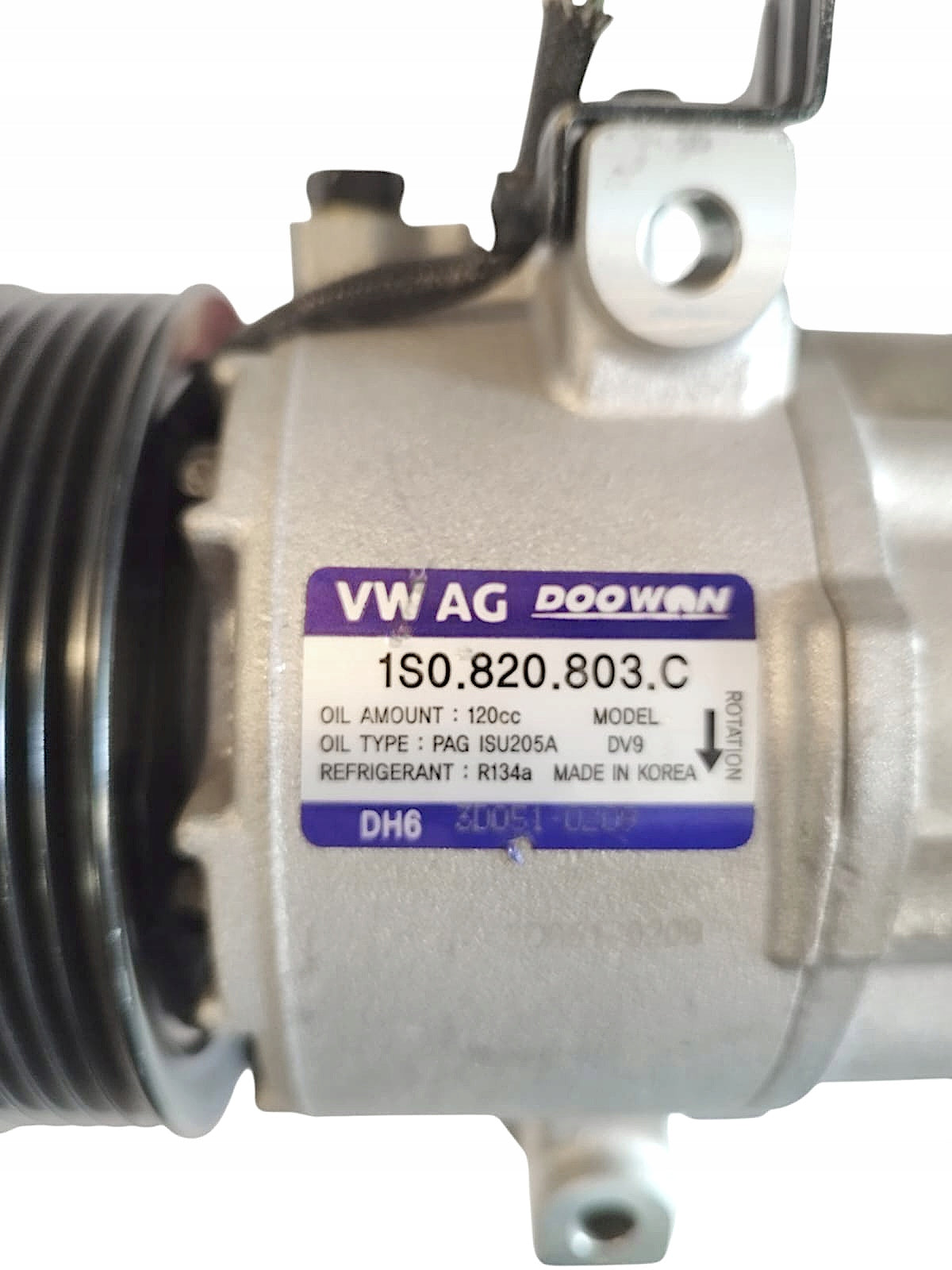 1S0820803C SPRĘŻARKA KOMPRESOR KLIMATYZACJI ORYGINAŁ VW UP LOAD CITIGO MII