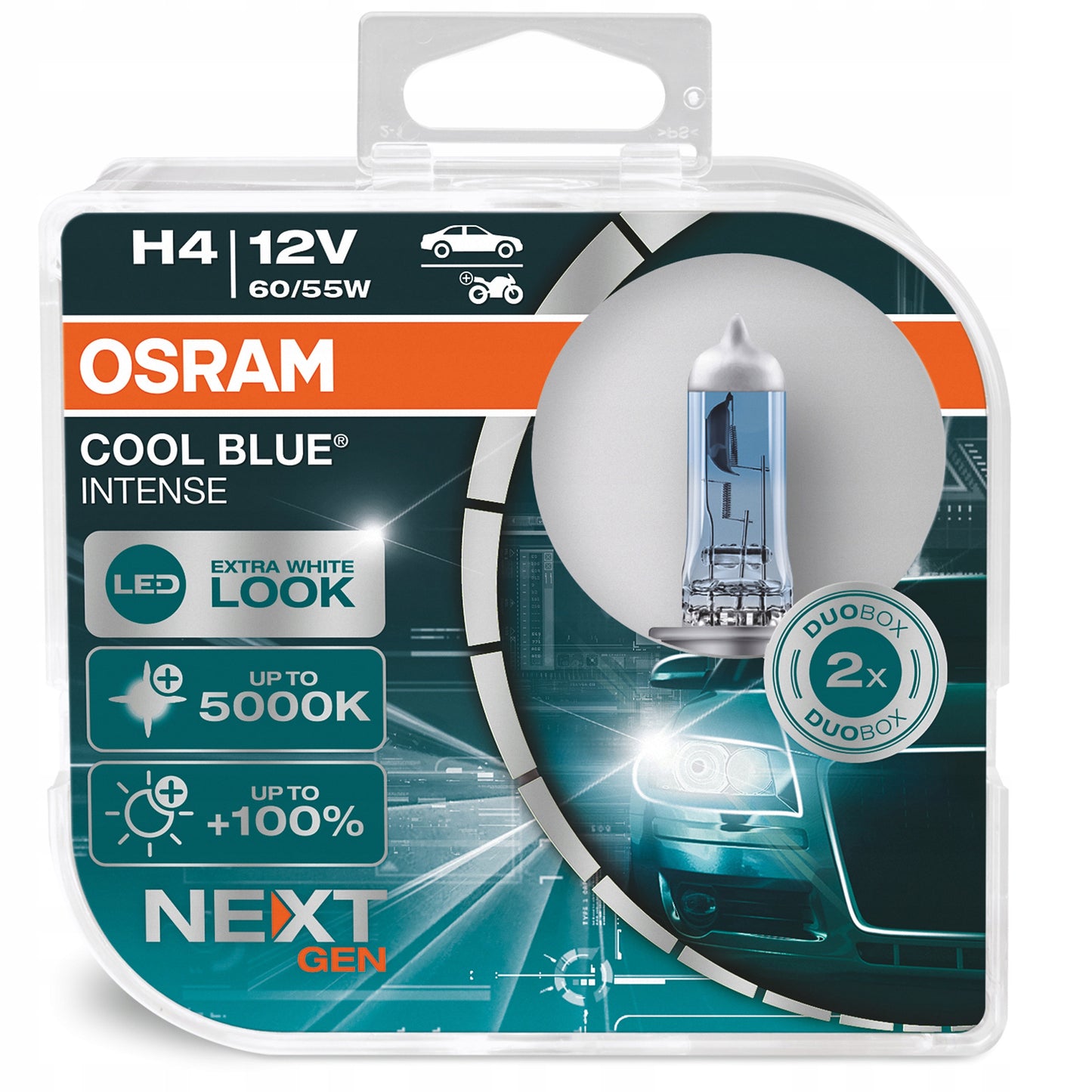 Osram H4 Cool Blue Intense 5000K Next Gen