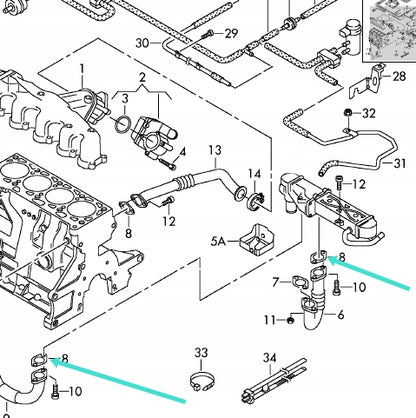 ZAWÓR EGR Z CHŁODNICĄ VW 03L131512DQ 1.6 2.0 TDI