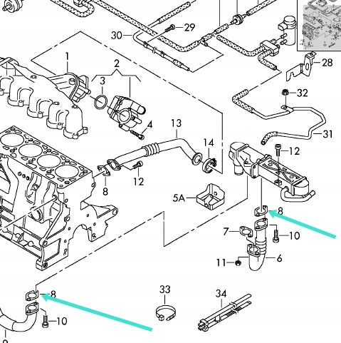 03L131512DQ ZAWÓR EGR Z CHŁODNICĄ 1.6TDI / 2.0TDI