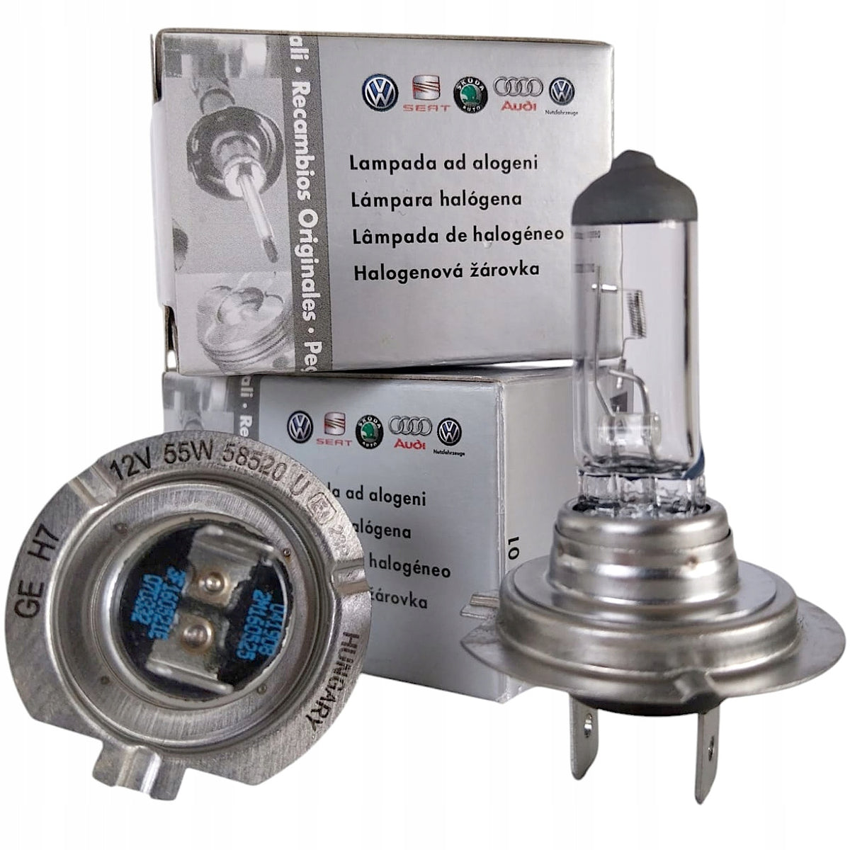 2x OE VAG ORYGINALNE ŻARÓWKI OSRAM H7 12V 55W PX26d AUDI SEAT SKODA ASO