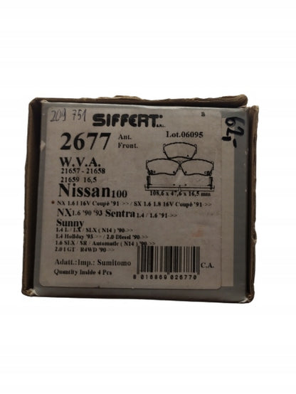 KLOCKI HAMULCOWE SIFFERT 2677 NISSAN