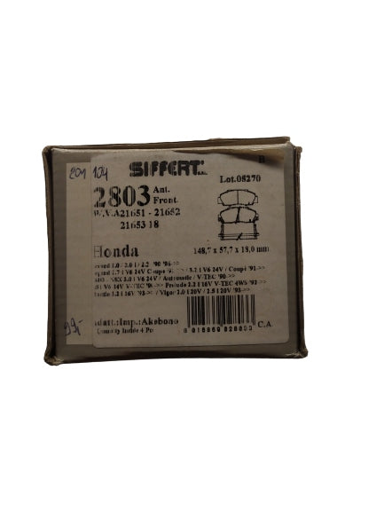 KLOCKI HAMULCOWE SIFFERT 2803 HONDA