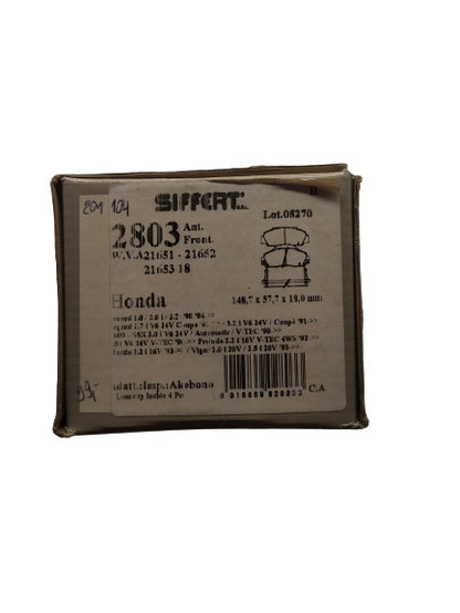 KLOCKI HAMULCOWE SIFFERT 2803 HONDA