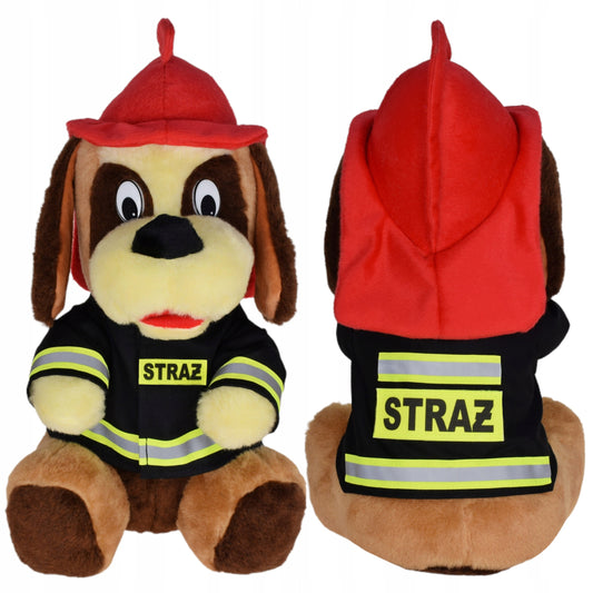 MASKOTKA MIŚ PIESEK STRAŻAK POŻARNA PREZENT DLA CHŁOPAKA NA URODZINY WESELE