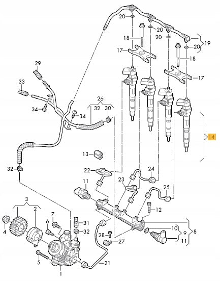 WTRYSK WTRYSKIWACZ SKODA VW SEAT 05L130277E 2.0TDI