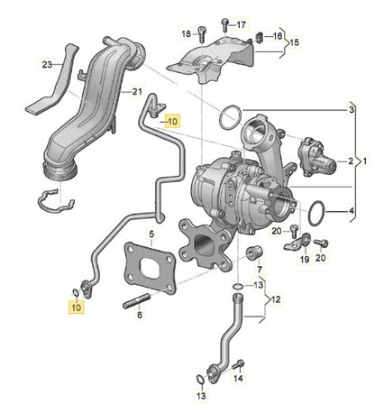 PRZEWÓD ZASILAJĄCY TURBO 05E145140N VW AUDI 1.5 OE