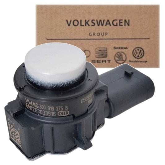 CZUJNIK PDC COFANIA PARKOWANIA 3Q0919275B 0263033916 BOSCH VW BIAŁY PERŁA