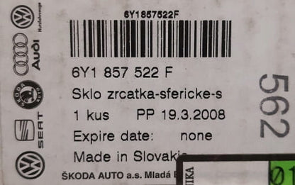 PRAWE SZKŁO LUSTERKO WKŁAD FABIA I 6Y1857522F ORYG