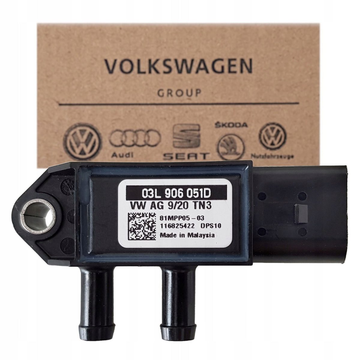 ORYGINALNY CZUJNIK CIŚNIENIA SPALIN 03L906051B 03L906051D VW AUDI OE VAG