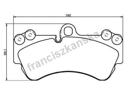 KLOCKI HAMULCOWE PORSCHE VW 7L0698151H VAG BREMBO