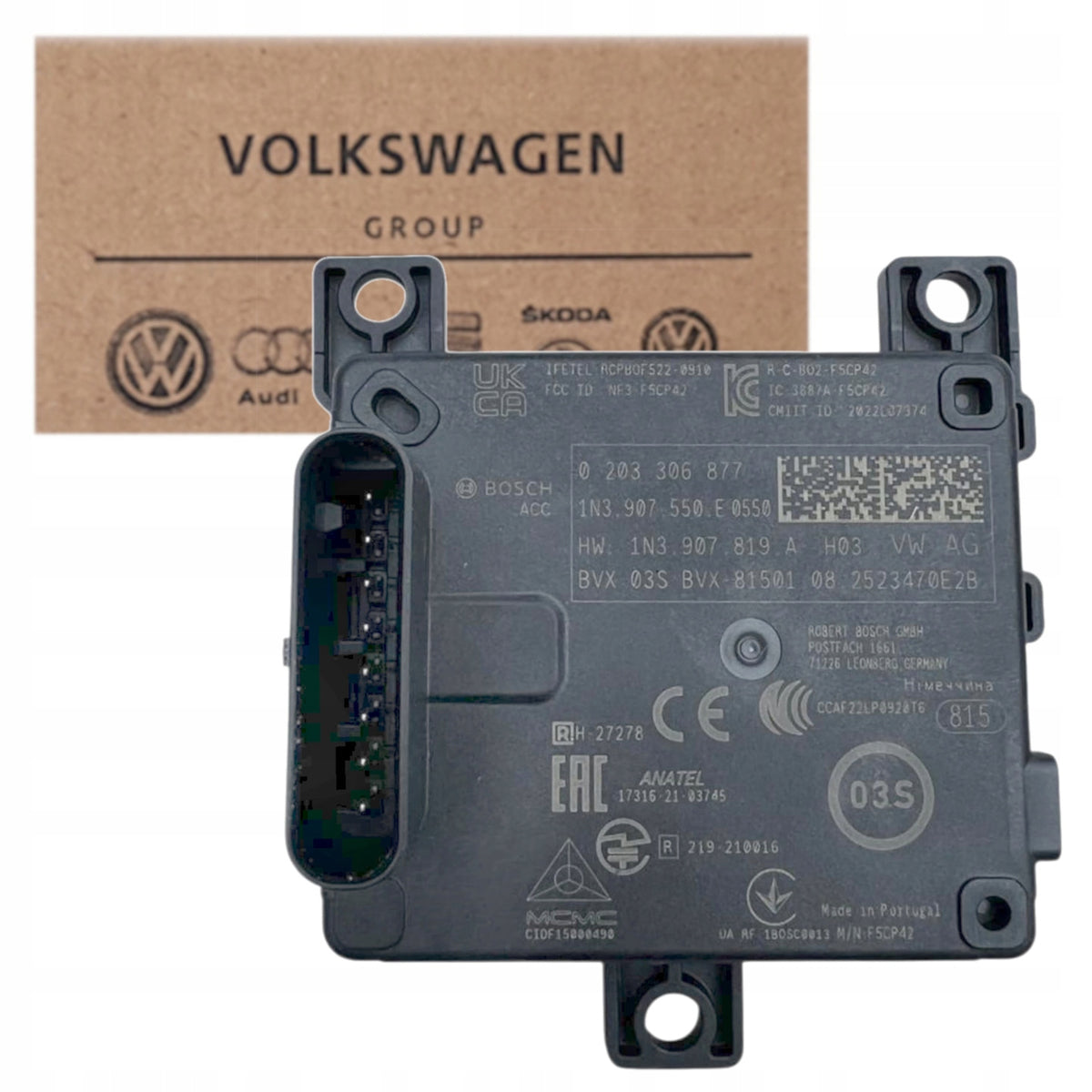CZUJNIK RADAROWY DISTRONIC 1N3 907 550E VW SKODA AUDI SEAT ORYGINAŁ NOWY